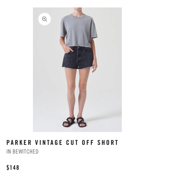 Agolde Parker Cutoff Denim Shorts - Picture 6 of 6